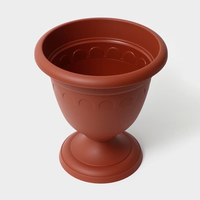 Вазон для цветов «Колывань», 8.1 л, d=30 см, h=33 см, терракотовый