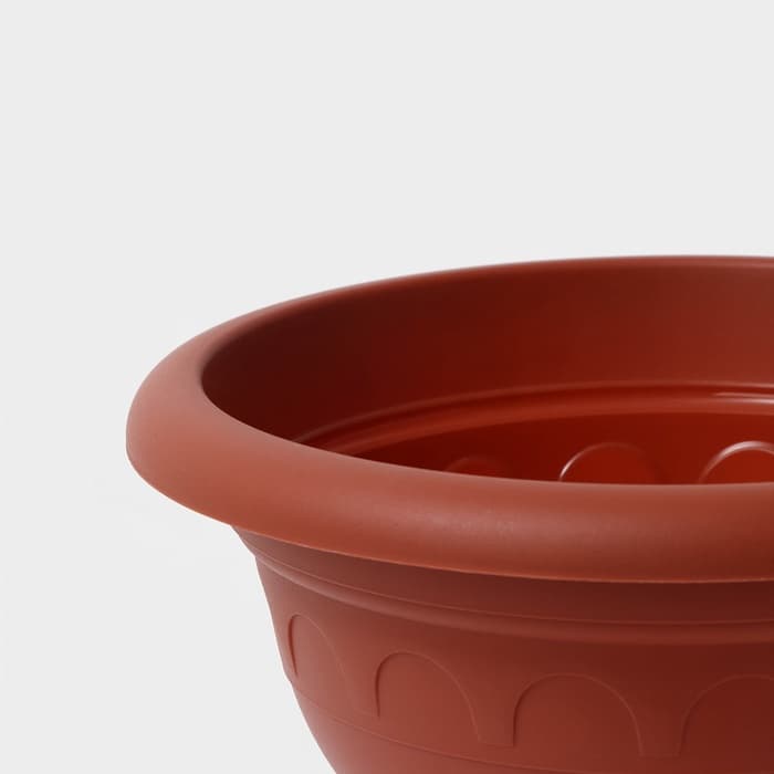 Вазон для цветов «Колывань», 5.3 л, d=30 см, h=24 см, терракотовый
