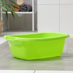 Таз хозяйственный овальный «Водолей», 11 л, пластик, салатовый