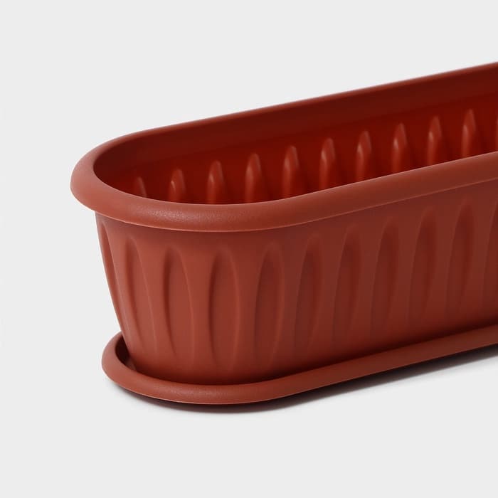 Горшок для кактуса с поддоном «Фелиция», 1.5 л, терракотовый