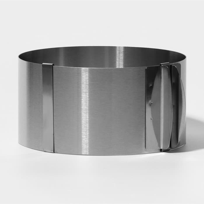 Форма для выкладки и выпечки с регулировкой размера Доляна, d=16-30 см, h=8 см, нержавеющая сталь, серебристая