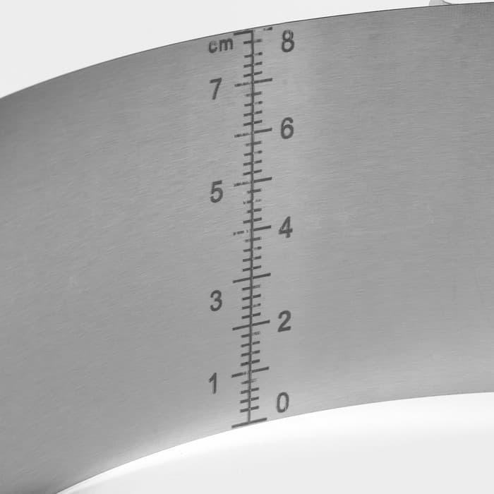 Форма для выкладки и выпечки с регулировкой размера Доляна, d=16-30 см, h=8 см, нержавеющая сталь, серебристая