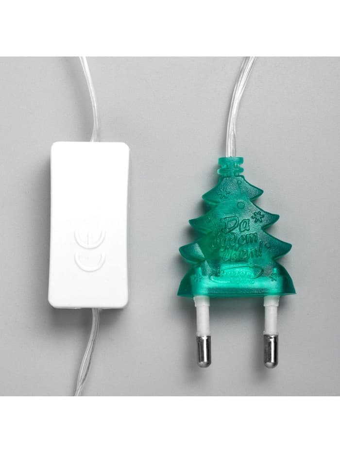 Гирлянда «Нить» 5 м с насадками «Бабочки малые», IP20, прозрачная нить, 20 LED, свечение мульти (RG/RB), мигание, 220 В