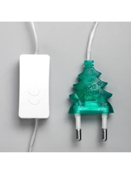 Гирлянда «Нить» 5 м с насадками «Бабочки малые», IP20, прозрачная нить, 20 LED, свечение мульти (RG/RB), мигание, 220 В