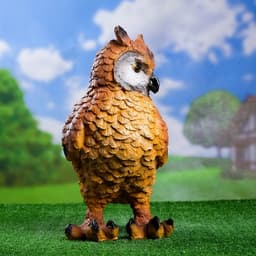 Садовая фигура из полистоуна «Филин», 22×28×42 см