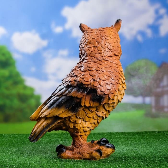 Садовая фигура из полистоуна «Филин», 22×28×42 см