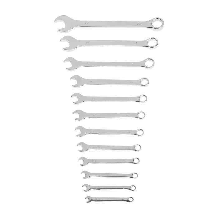 Набор ключей комбинированных в холдере ТУНДРА, CrV, зеркальные, 6 - 22 мм, 12 шт.