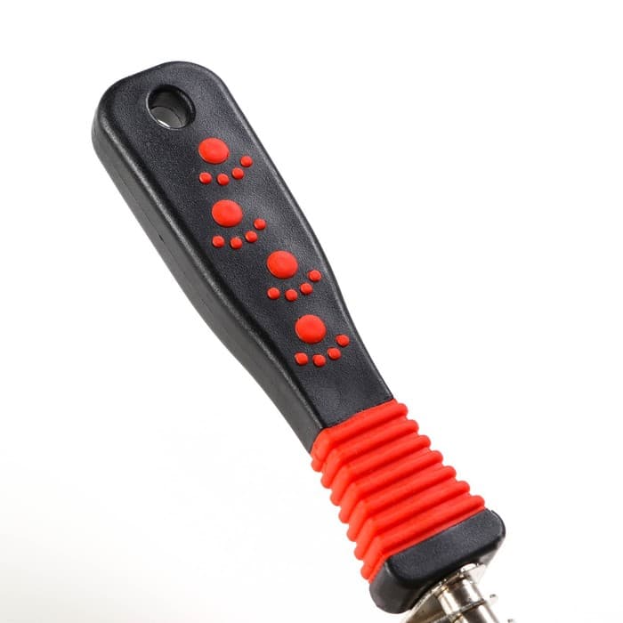 Колтунорез боковой, 9 лезвий, 6.5×19 см, чёрный, красный