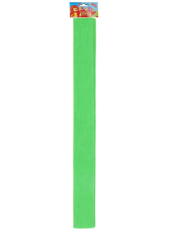 Бумага крепированная 50×200 см, в рулоне, 32 г/м², светло-зелёная