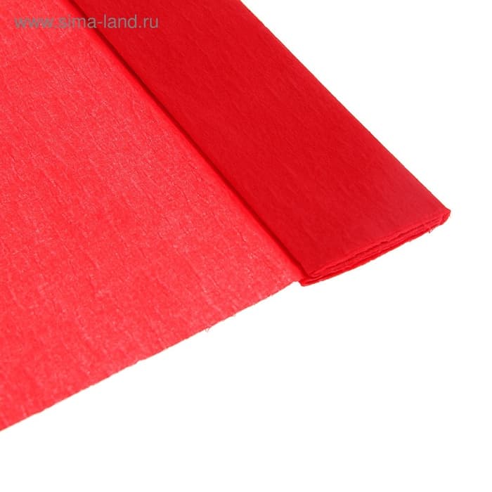 Бумага крепированная 50×200 см, в рулоне, 32 г/м², красная