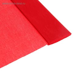 Бумага крепированная 50×200 см, в рулоне, 32 г/м², красная