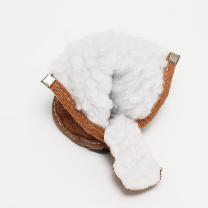 Ботинки «Унты», набор 4 шт., размер 4 (подошва 6.5×4.7 см), коричневые