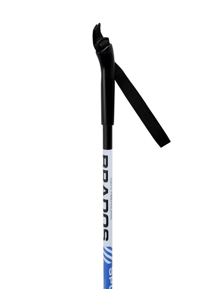 Комплект лыжный: пластиковые лыжи 150 см без насечек, стеклопластиковые палки 110 см, крепления SNS, цвета МИКС