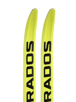 Комплект лыжный: пластиковые лыжи 150 см без насечек, стеклопластиковые палки 110 см, крепления SNS, цвета МИКС