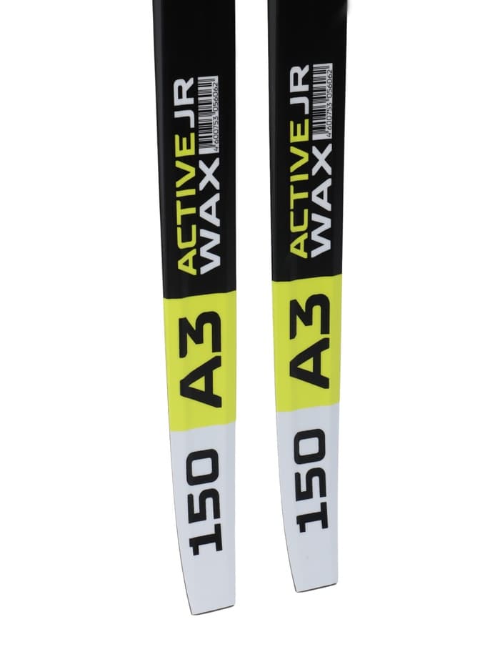 Комплект лыжный: пластиковые лыжи 150 см без насечек, стеклопластиковые палки 110 см, крепления SNS, цвета МИКС