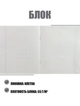 Тетрадь 18 листов в клетку «Зелёная обложка», эконом, плотность 60 г/м²