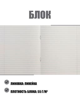 Тетрадь 12 листов в линейку «Зелёная обложка», эконом, плотность 60 г/м²