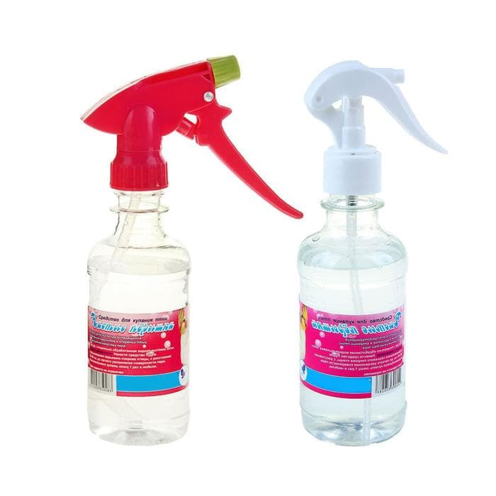 Средство для купания птиц «Чистые пёрышки», спрей на основе водной вытяжки золы