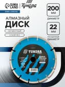 Диск алмазный отрезной ТУНДРА, сегментный, сухой рез, 200×22 мм