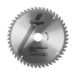 Диск пильный по дереву ТУНДРА, точный рез, 230×32 мм (кольца на 22,20,16), 48 зубьев