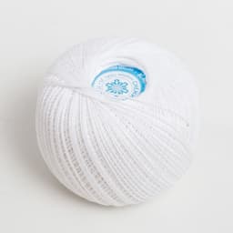 Пряжа для вязания спицами, крючком «ПНК Кирова. Снежинка», 230 м/25 г, 100% хлопок (0101 белый)