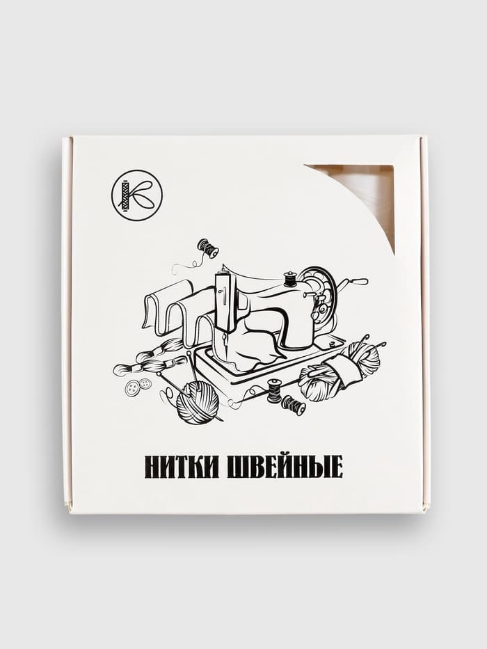 Нитки 45ЛЛ, 200 м, белые №0101