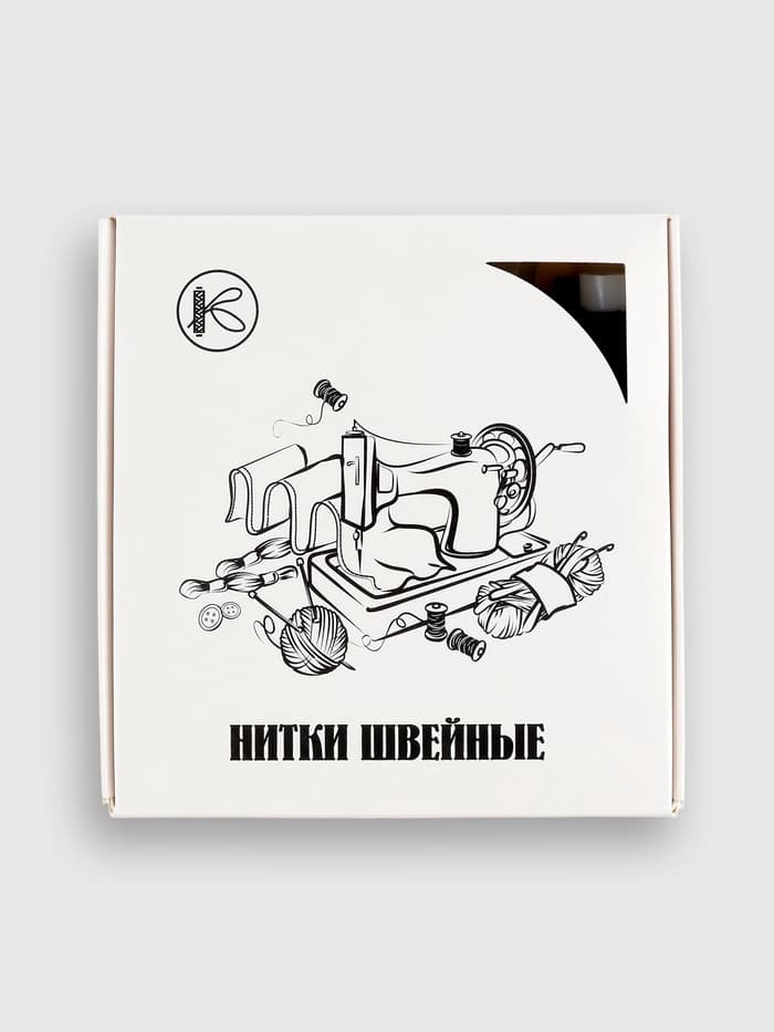 Нитки 45ЛЛ, 200 м, цвет чёрный №6818, цена за 1 штуку