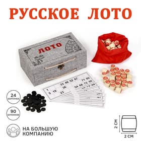 Русское лото настольная игра с фишками «Вояж», 9×24×12.5 см