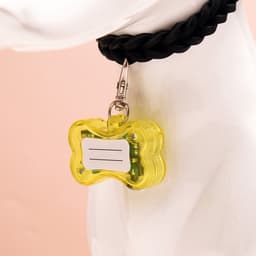 Маячок-адресник «Косточка» с наклейкой под записку, 3 режима свечения, пластик, металл, жёлтый