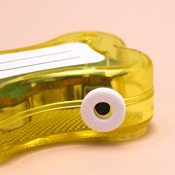 Маячок-адресник «Косточка» с наклейкой под записку, 3 режима свечения, пластик, металл, жёлтый