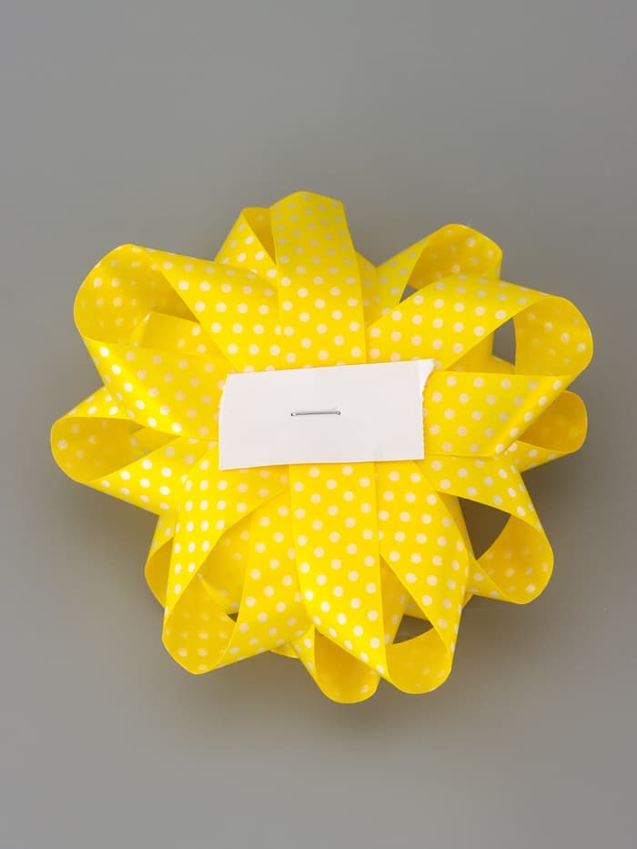 Подарочный Бант - звезда №10.2 в горох, для упаковки подарков, набор 6 шт., АССОРТИ