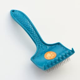 Щётка - пуходёрка большая, основание 68×48 мм, мягкая с каплями, бирюзовая