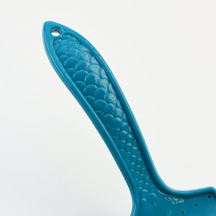 Щётка - пуходёрка большая, основание 68×48 мм, мягкая с каплями, бирюзовая