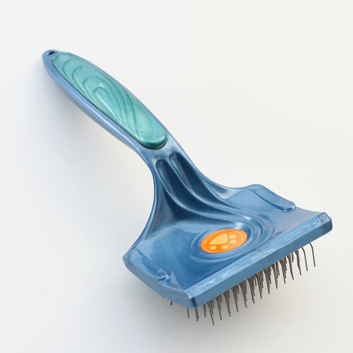 Щётка - пуходёрка для «Кавказца», основание 84×58 мм, синяя