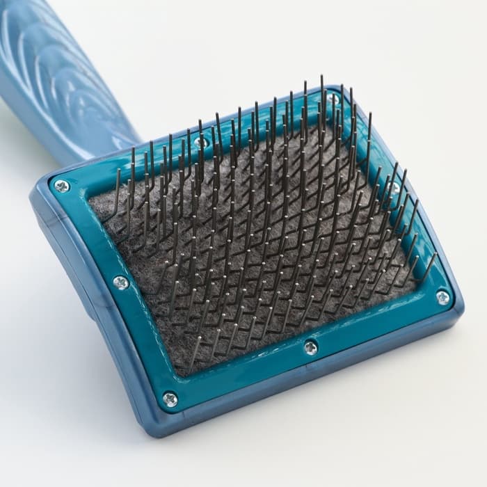 Щётка - пуходёрка для «Кавказца», основание 84×58 мм, синяя