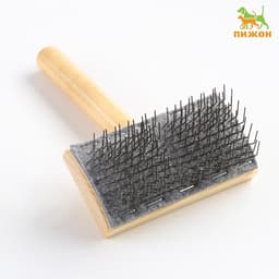 Щётка - пуходёрка, основание 110×58 мм, жёсткая, для «Кавказца», дерево