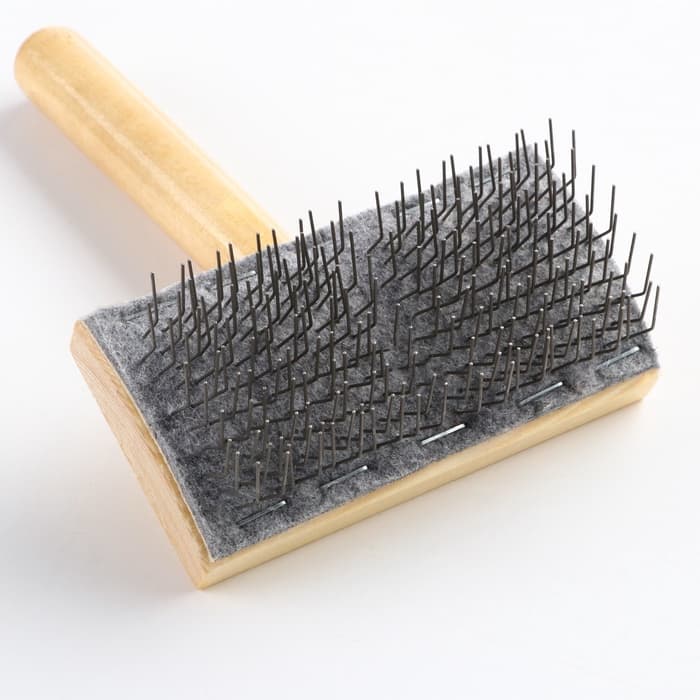 Щётка - пуходёрка, основание 110×58 мм, жёсткая, для «Кавказца», дерево