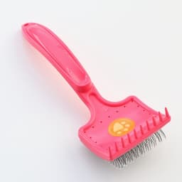 Щётка - пуходёрка средняя, основание 59×49 мм, мягкая с каплями, розовая