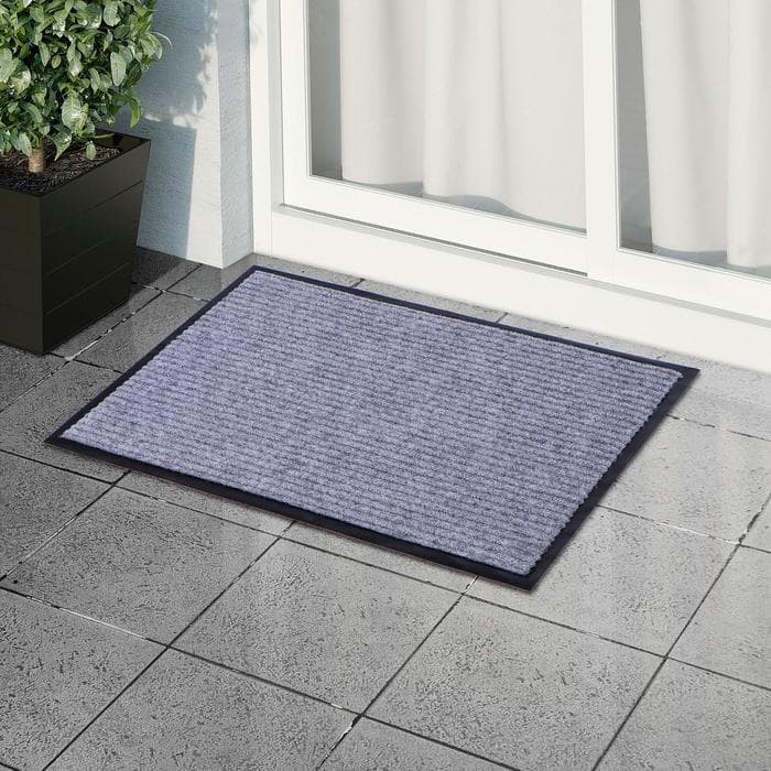 Коврик придверный влаговпитывающий, ребристый, «Стандарт», 50×80 см, серый