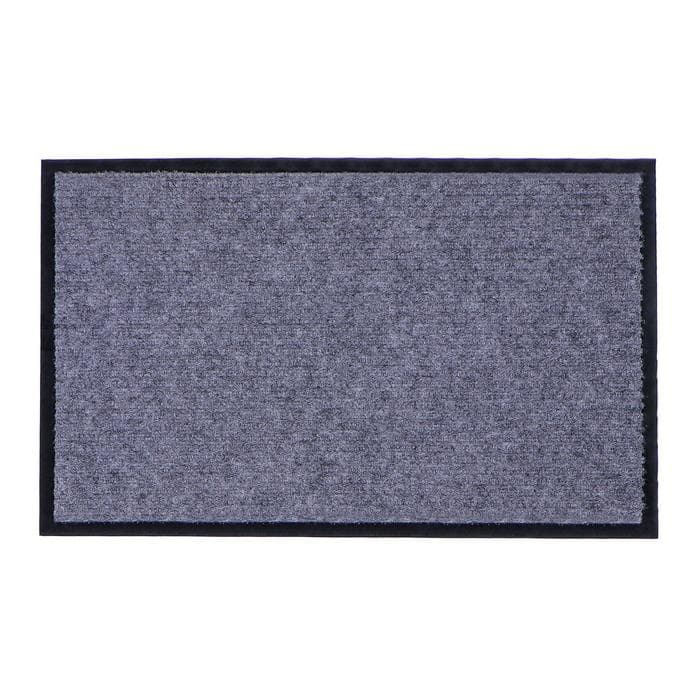 Коврик придверный влаговпитывающий, ребристый, «Стандарт», 50×80 см, серый