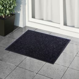 Коврик придверный влаговпитывающий, ребристый, «Стандарт», 50×80 см, чёрный