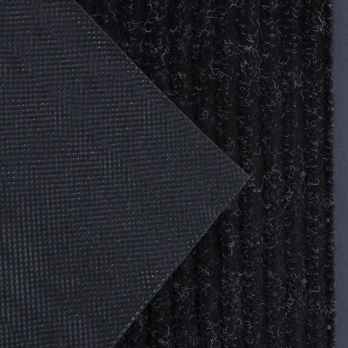 Коврик придверный влаговпитывающий, ребристый, «Стандарт», 50×80 см, чёрный