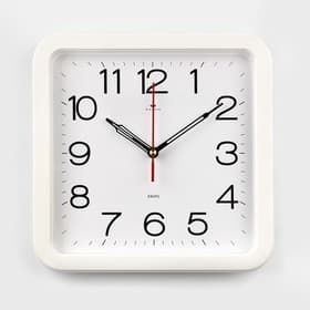 Часы настенные интерьерные, бесшумные, плавный ход, 29×29 см, белые, от батарейки 1×АА