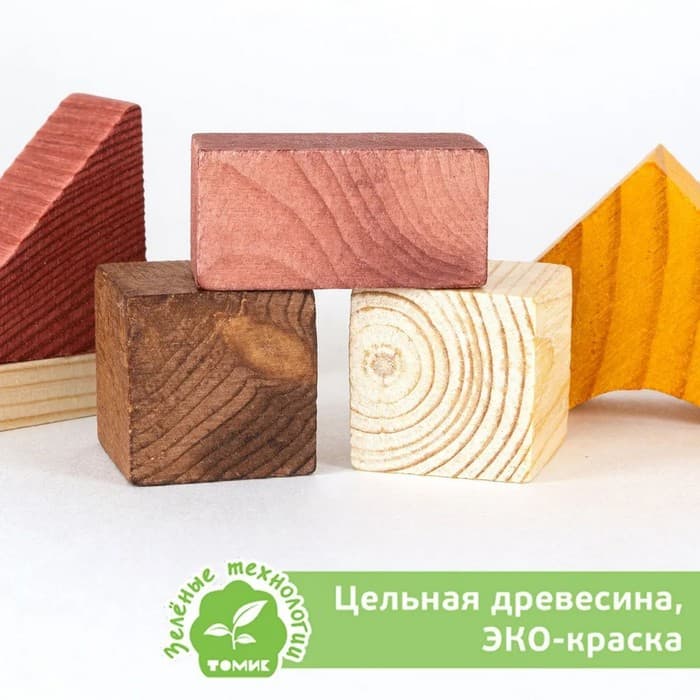 Конструктор деревянный «Краски дня: день», 105 деталей