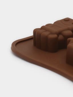 Форма для шоколада Доляна «Роботы», силикон, 21×11×1.5 см, 12 ячеек, коричневая