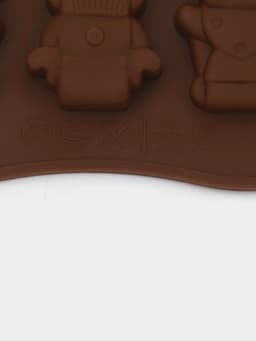 Форма для шоколада Доляна «Роботы», силикон, 21×11×1.5 см, 12 ячеек, коричневая