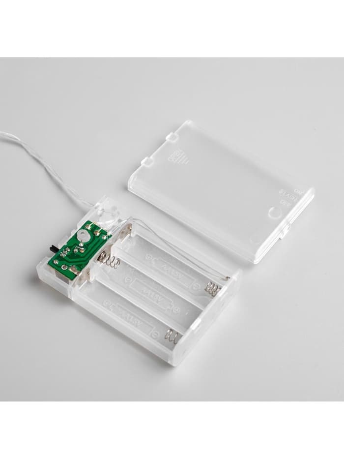 Гирлянда «Нить» 4 м, IP20, прозрачная нить, 40 LED, 2 режима, батарейки AAх3 (нет в комплекте), свечение белое