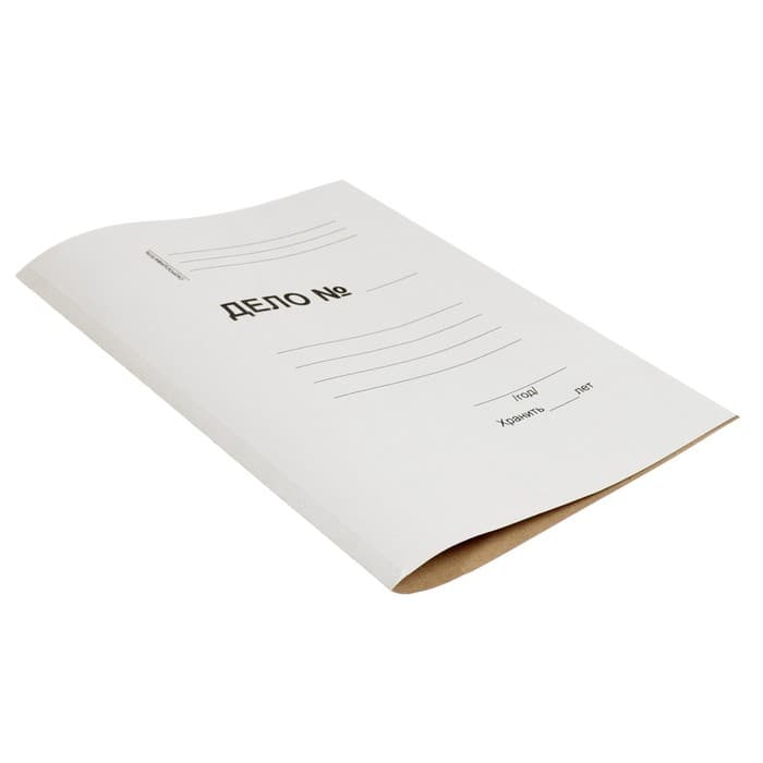 Скоросшиватель картонный, плотность 250 г/м², на 200 листов, евро