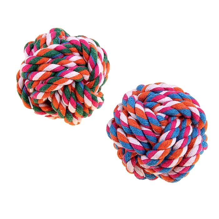 Мячик из каната, 6 см, цвет МИКС