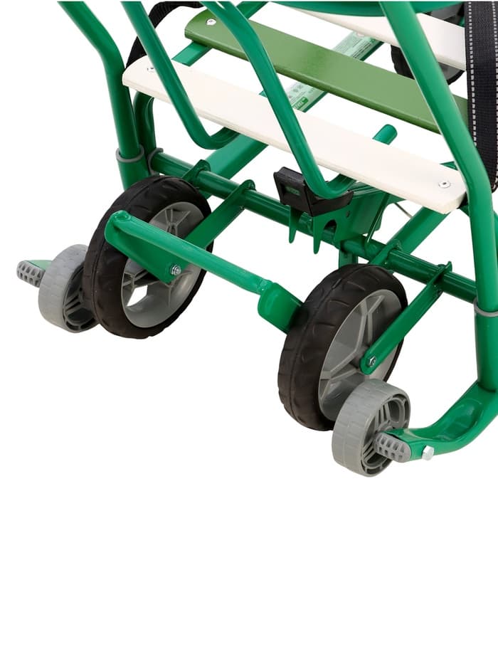 Санки детские с колёсами «Тимка 5 универсал», с ручкой, цвет зелёный